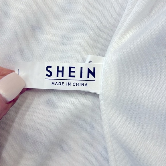 Shein Dalmatian Black and White Lined Print Midi Skirt Size XL - Picture 10 of 12